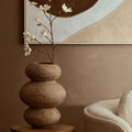 Cotton Mache and Coco Shell Bubble Vase