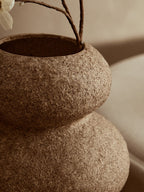 Cotton Mache and Coco Shell Bubble Vase