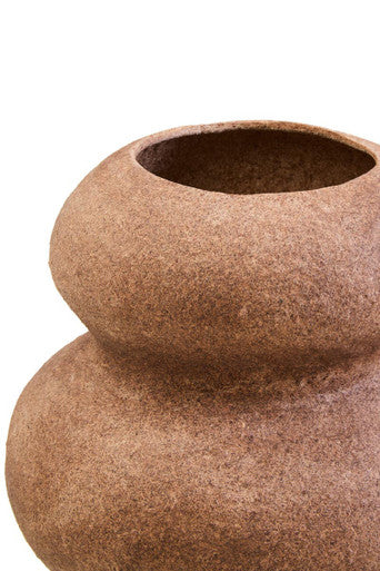 Cotton Mache and Coco Shell Bubble Vase