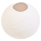 Cotton Mache Small White Round Vase