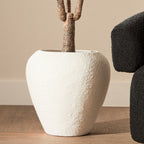 Cotton Mache Large White Planter