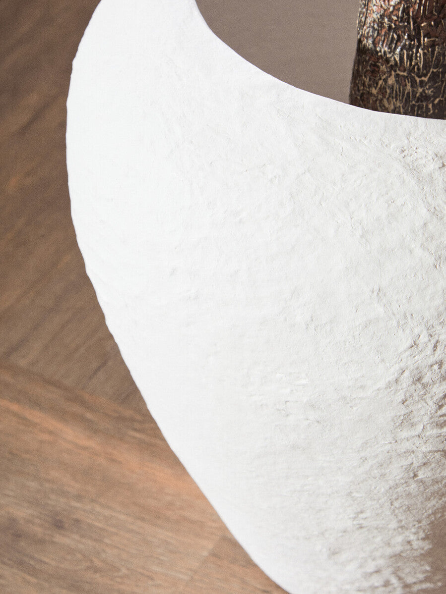 Cotton Mache Large White Planter