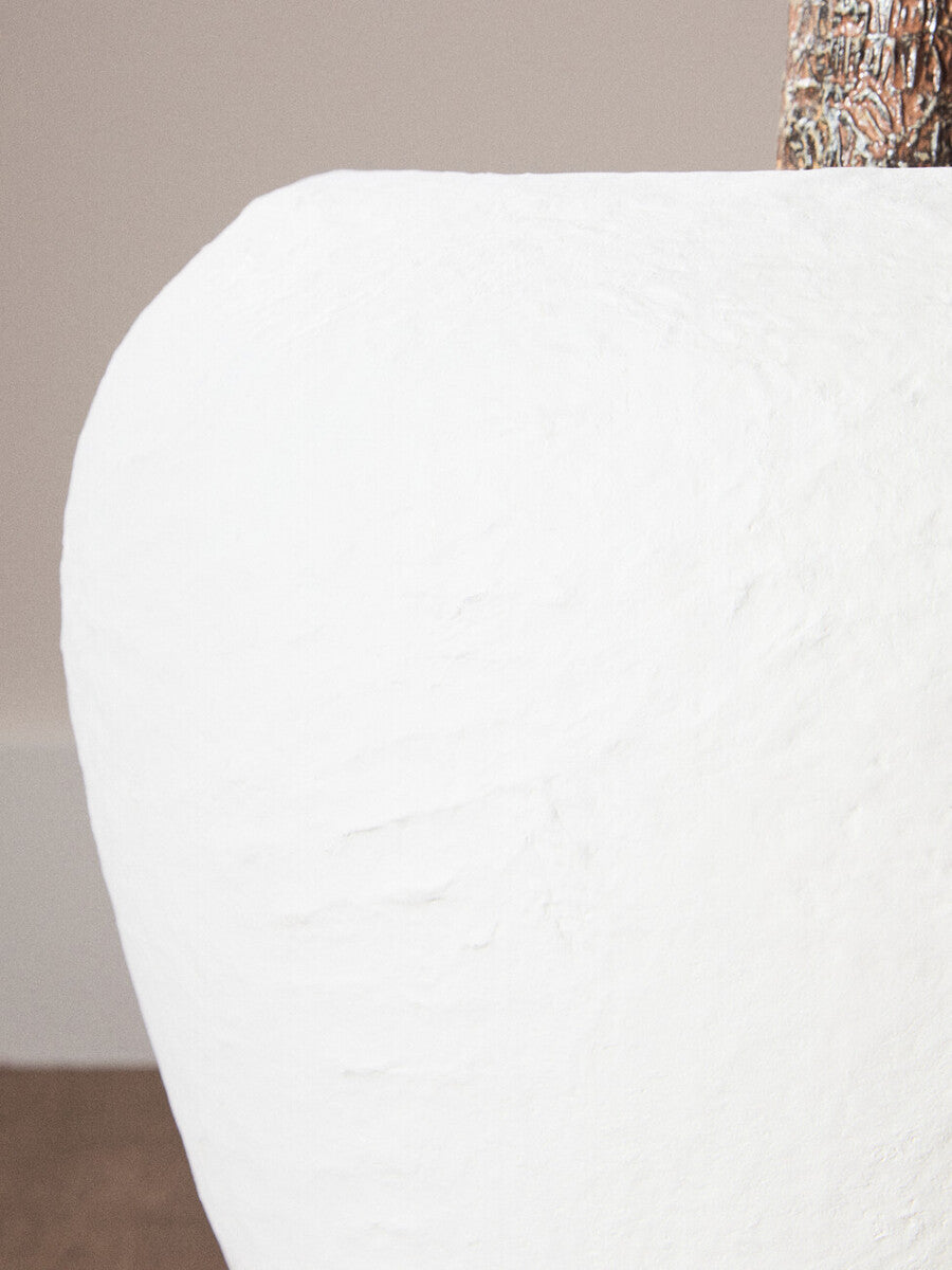 Cotton Mache Large White Planter