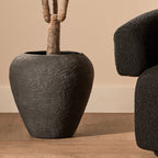 Cotton Mache Large Black Planter