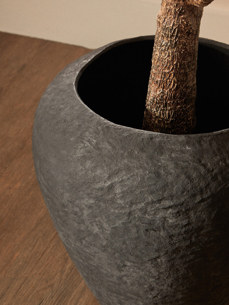 Cotton Mache Large Black Planter