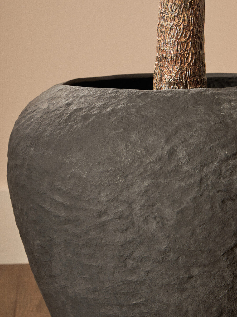 Cotton Mache Large Black Planter