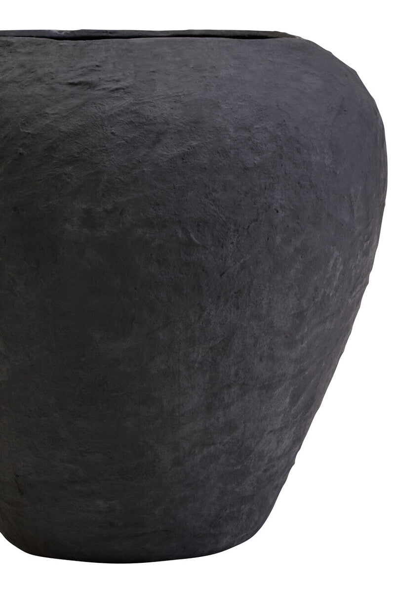 Cotton Mache Large Black Planter
