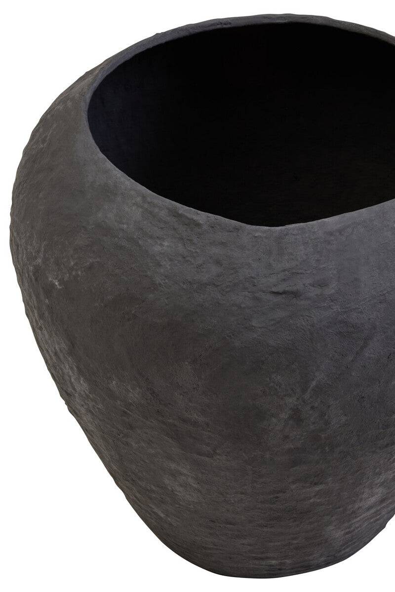 Cotton Mache Large Black Planter