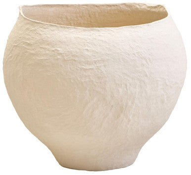 Cotton Mache Large Beige Planter