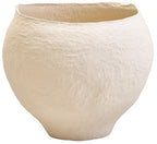 Cotton Mache Large Beige Planter