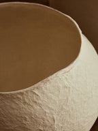 Cotton Mache Large Beige Planter