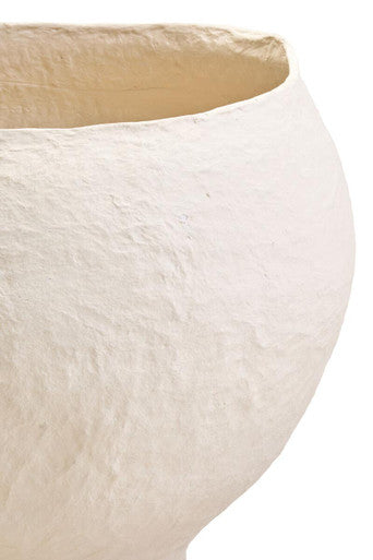 Cotton Mache Large Beige Planter