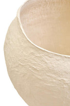 Cotton Mache Large Beige Planter