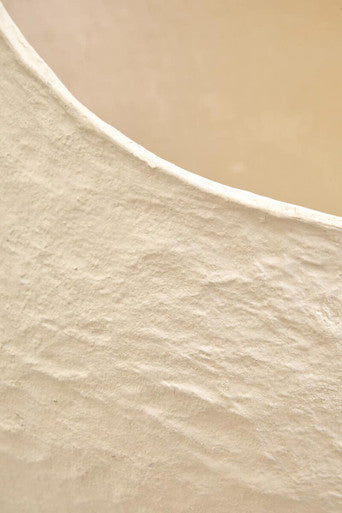 Cotton Mache Large Beige Planter