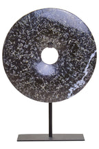 Extra Small Black Marble Round Dia 15cm Disc Sculpture