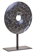 Extra Small Black Marble Round Dia 15cm Disc Sculpture