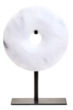Extra Small Round Dia 15cm Grey Marble Disc Sculpture
