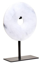 Extra Small Round Dia 15cm Grey Marble Disc Sculpture