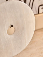 Large Round Dia 30cm Grey Marble Disc Sculpture