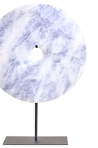 Extra Large Round Dia 35cm Grey Marble Disc Sculpture