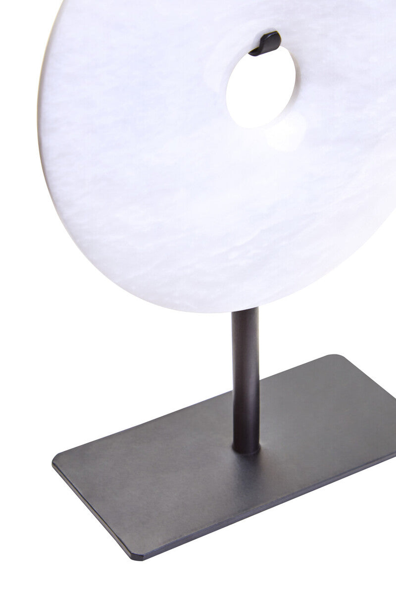 Extra Small Round Dia 15cm White Marble Disc Sculpture