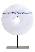 Medium Round Dia 25cm White Marble Disc Sculpture