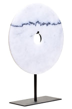 Medium Round Dia 25cm White Marble Disc Sculpture