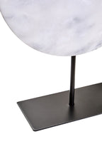 Large Round Dia 30cm White Marble Disc Sculpture | Zoro