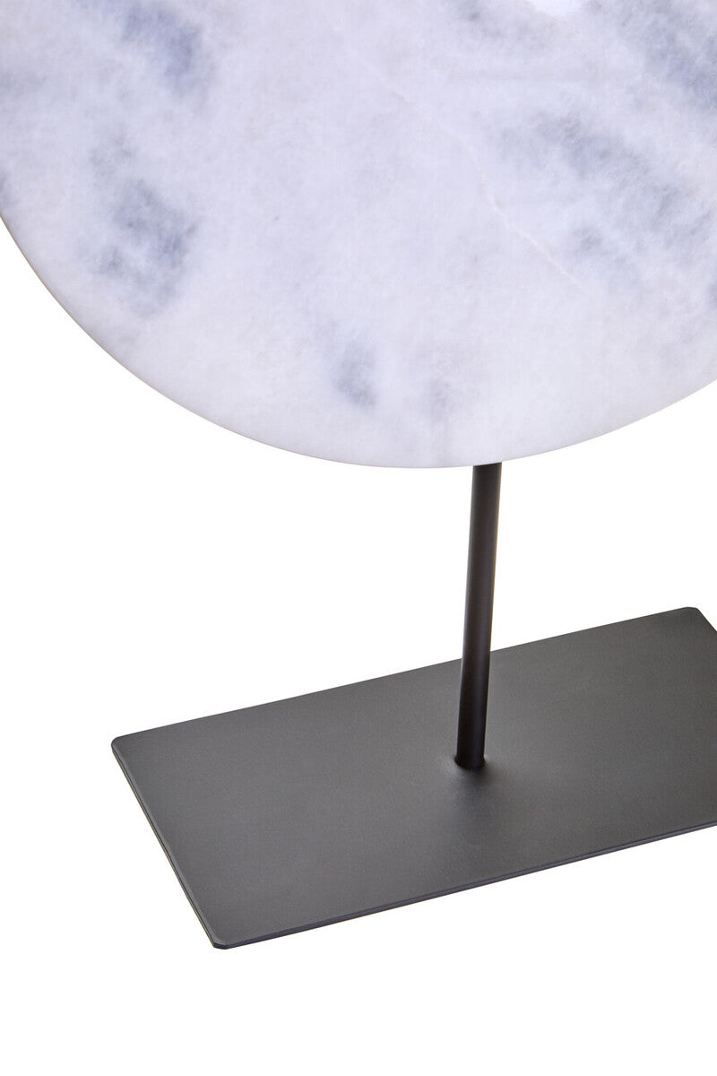 Extra Large Round Dia 35cm White Marble Disc Sculpture