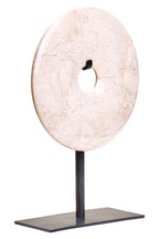 Extra Small Cream Marble Round Dia 15cm Disc Sculpture