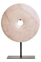 Medium Cream Marble Round Dia 25cm Disc Sculpture