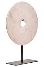 Medium Cream Marble Round Dia 25cm Disc Sculpture