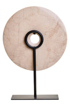 Medium Cream Marble Round Dia 25cm Disc Sculpture