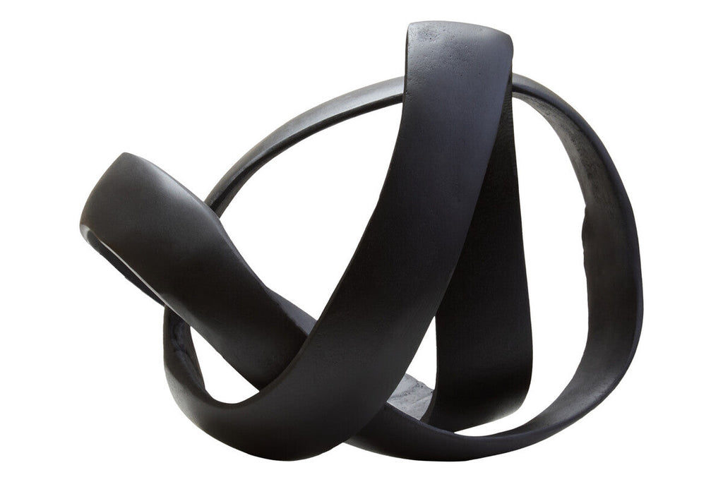 Matt Black Nickel Finish Knot Sculpture