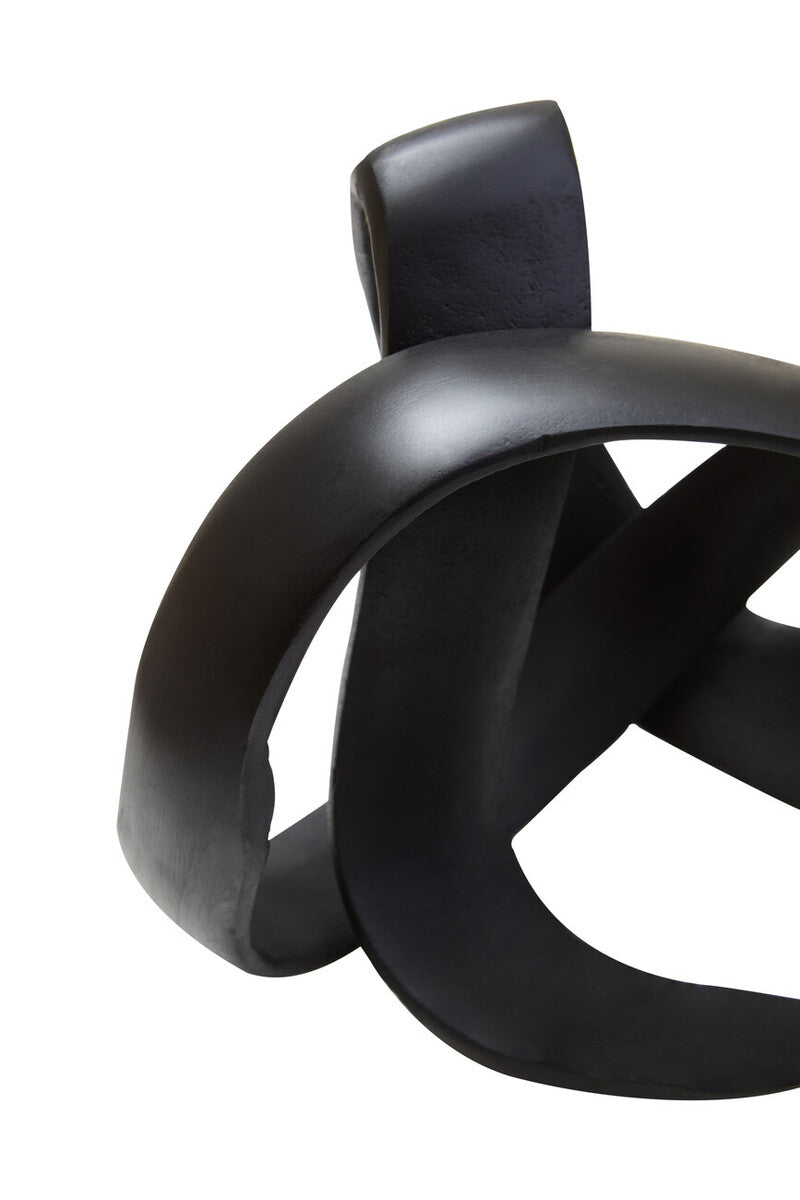 Matt Black Nickel Finish Knot Sculpture