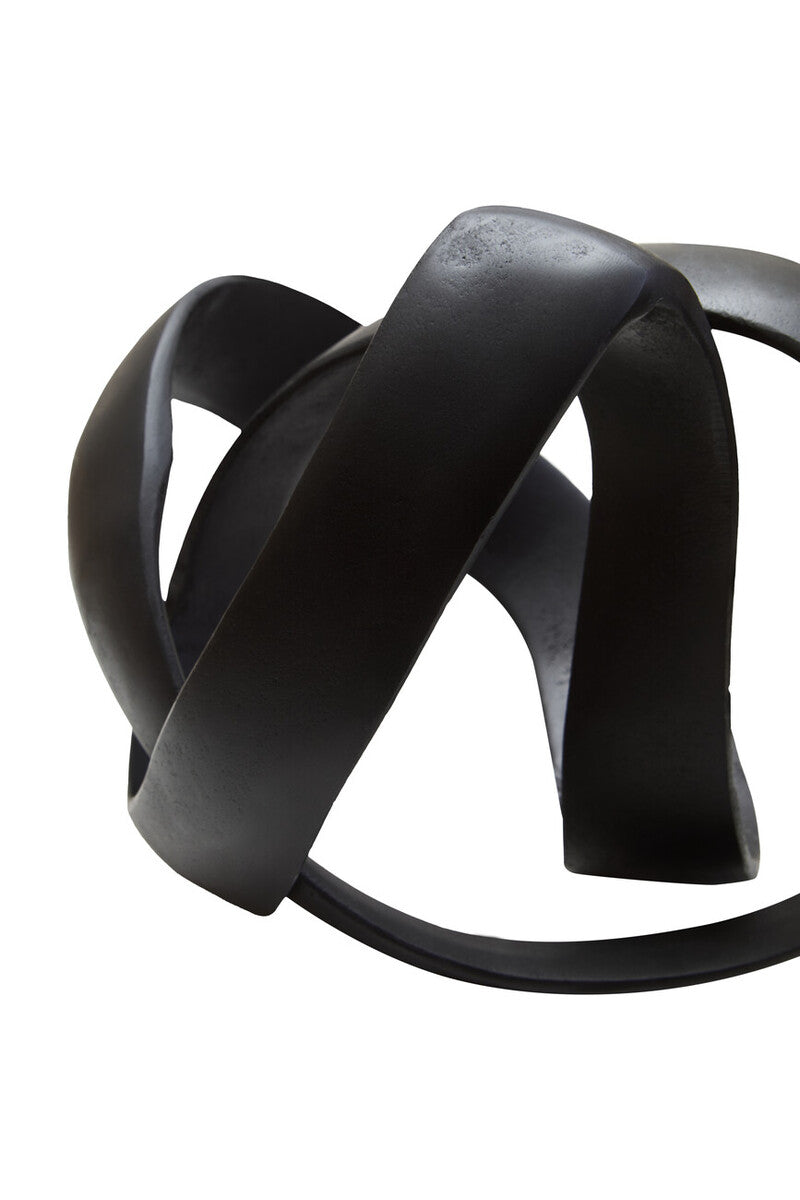 Matt Black Nickel Finish Knot Sculpture