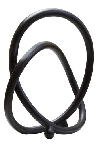 Matte Black Nickel Finish Twist Sculpture