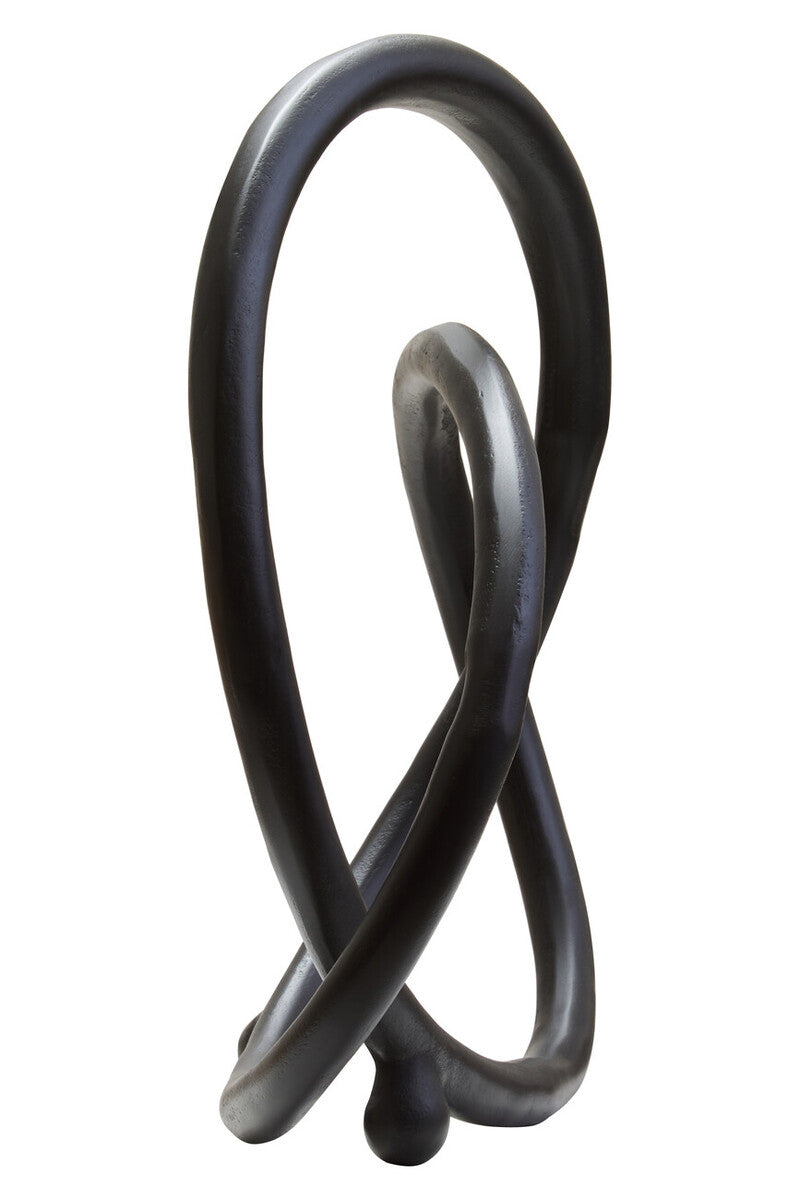 Matte Black Nickel Finish Twist Sculpture
