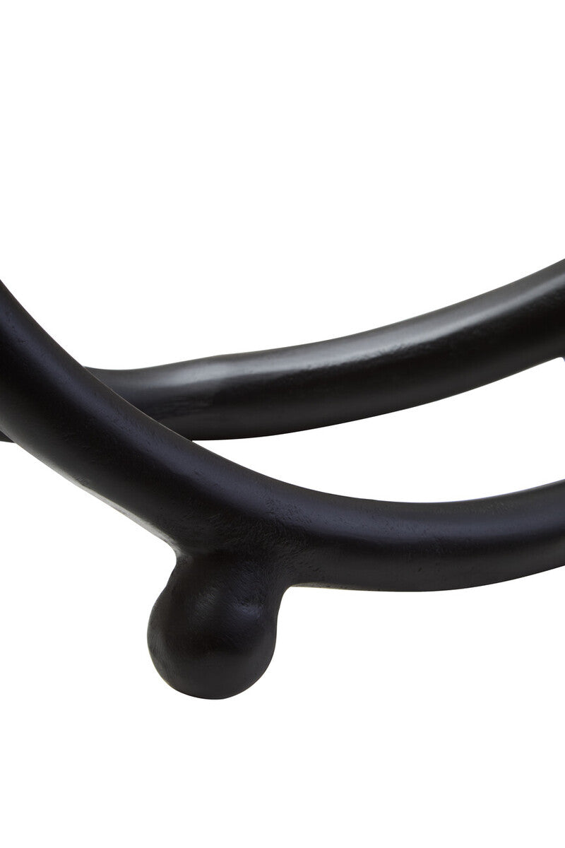 Matte Black Nickel Finish Twist Sculpture