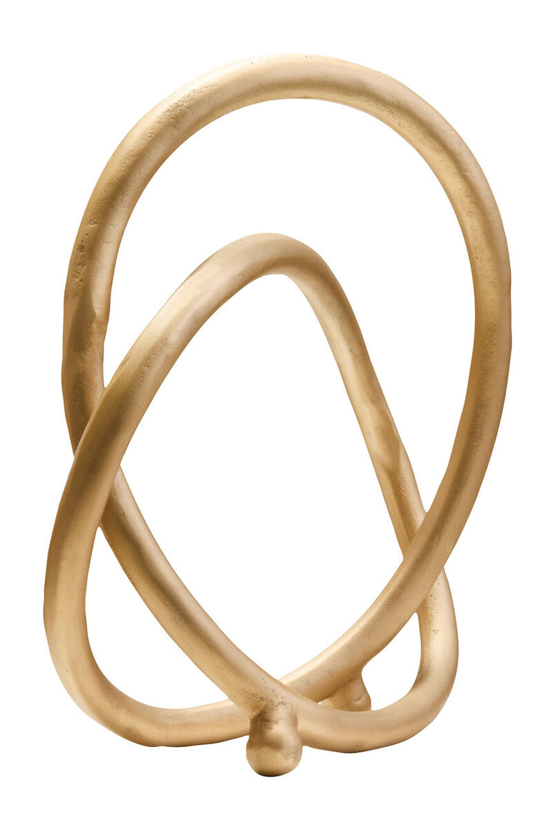 Matt Gold Finish Twist Sculpture