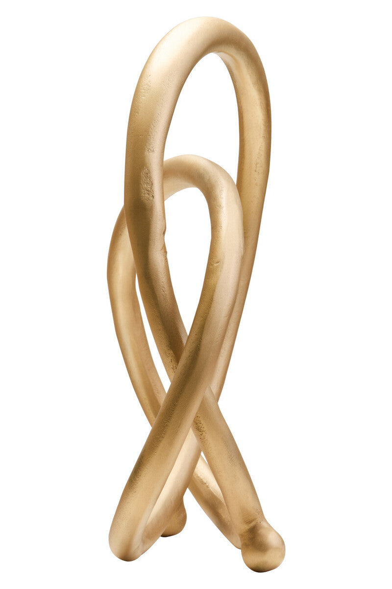 Matt Gold Finish Twist Sculpture
