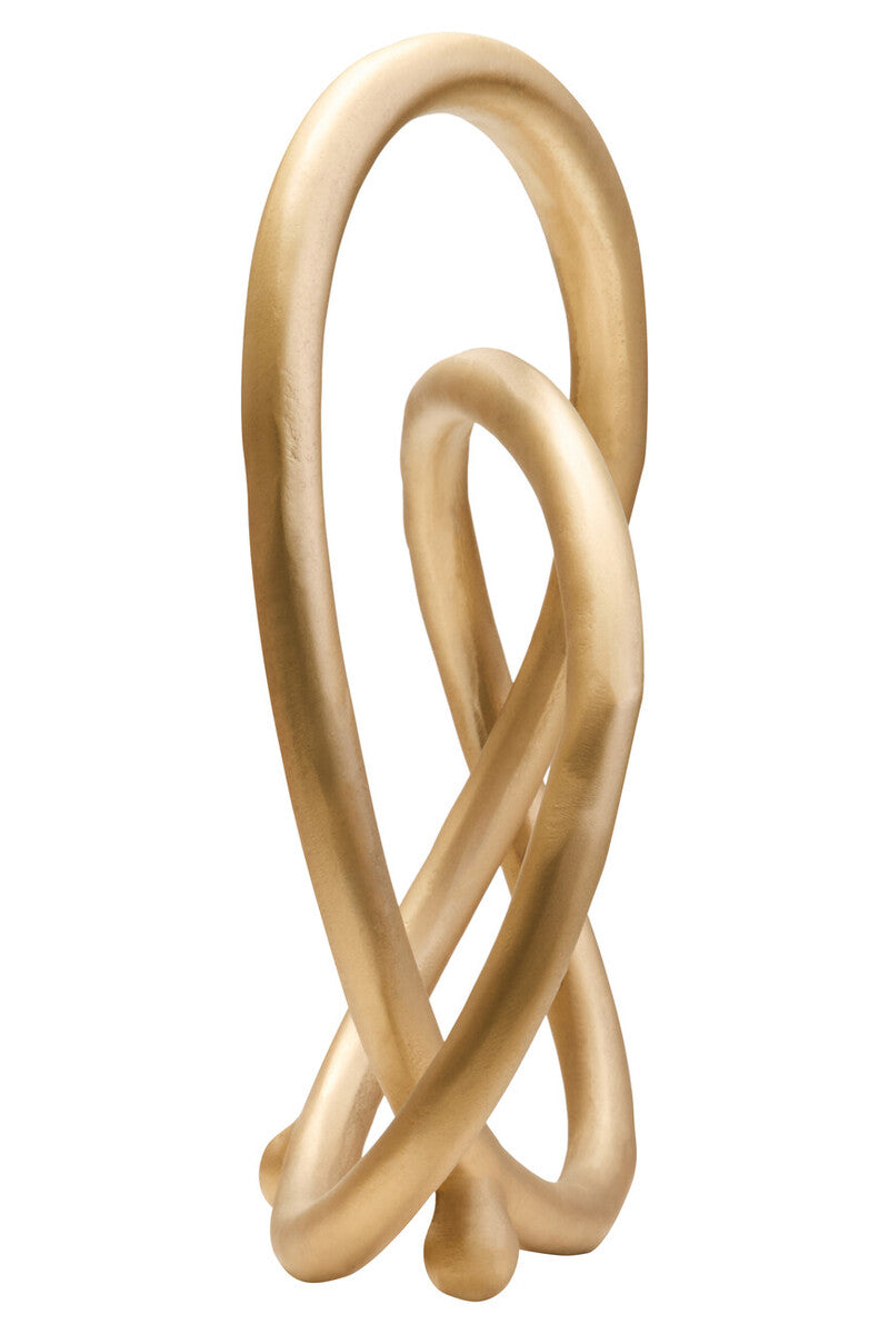 Matt Gold Finish Twist Sculpture