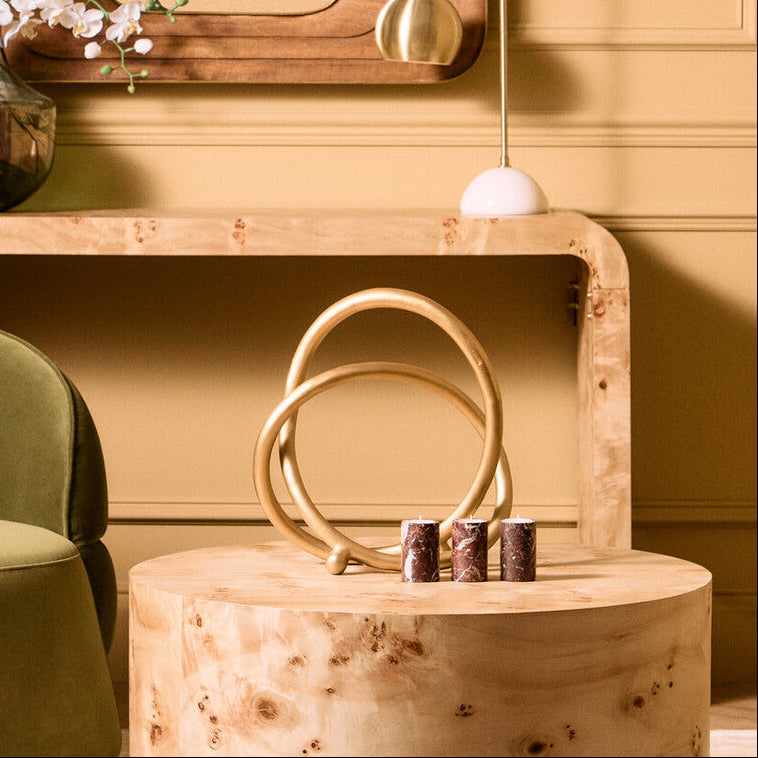 Matt Gold Finish Twist Sculpture