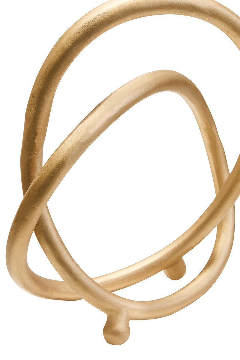 Matt Gold Finish Twist Sculpture