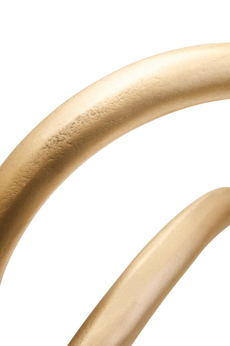 Matt Gold Finish Twist Sculpture