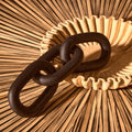 Black Wood 3 Link Chain Decor