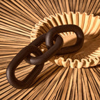 Black Wood 3 Link Chain Decor