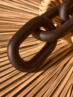 Black Wood 3 Link Chain Decor