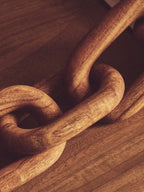 Brown Wood 5 Link Table Decor Chain