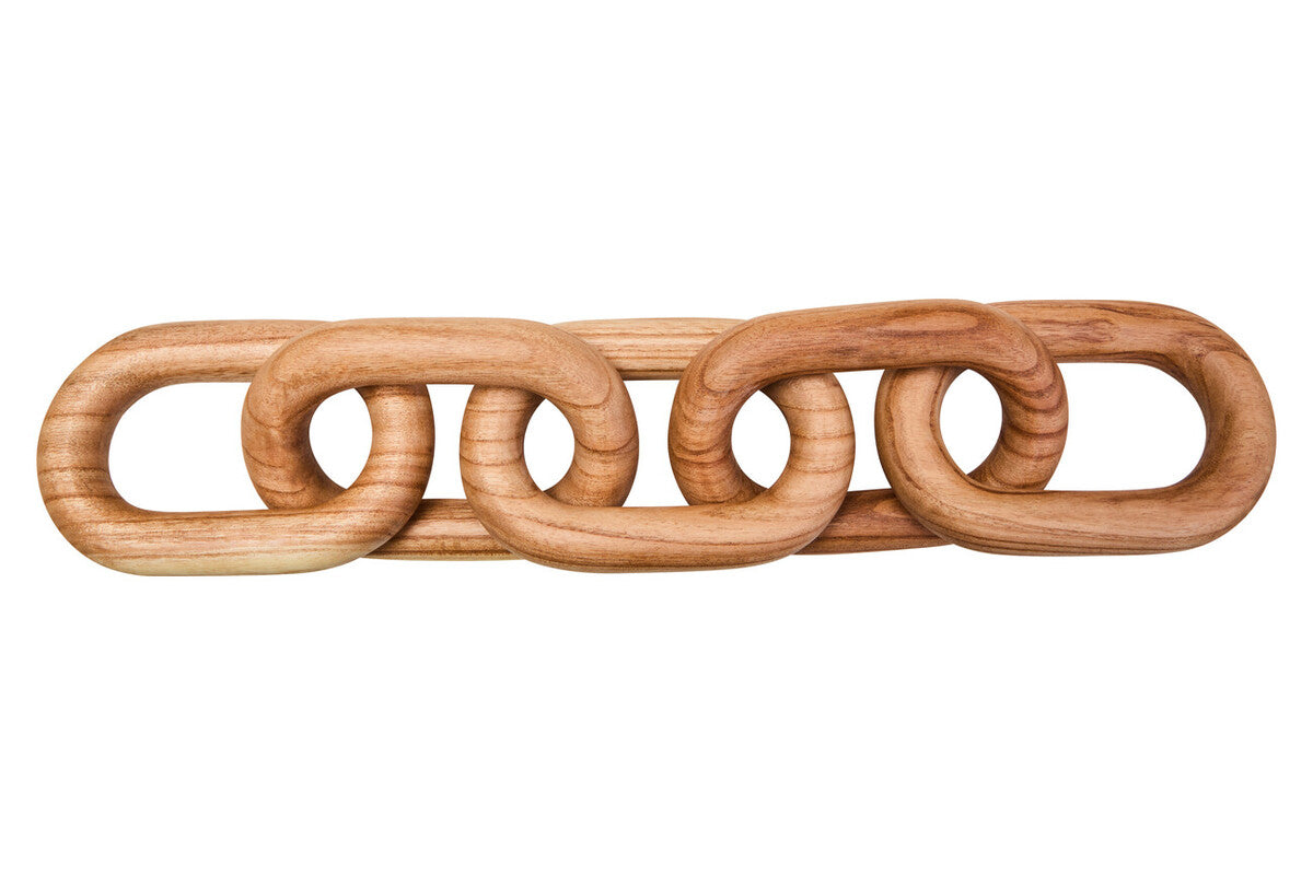 Natural Wood 5 Link Table Decor Chain